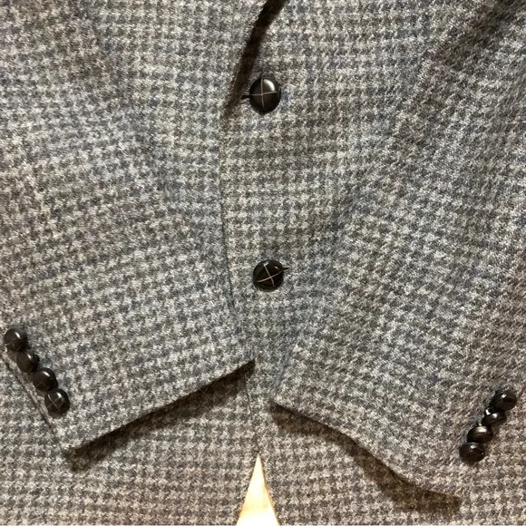 Vintage Samuelsohn Grey Tweed Houndstooth Blazer - Picture 11 of 17